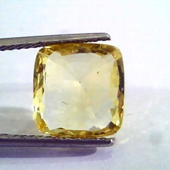 6.04 Ct Unheated Untreated Natural Ceylon Yellow Sapphire Gemstone