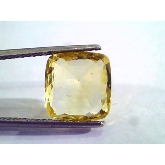 6.04 Ct Unheated Untreated Natural Ceylon Yellow Sapphire Gemstone