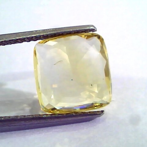 6.04 Ct Unheated Untreated Natural Ceylon Yellow Sapphire Gemstone