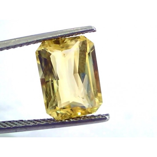 6.06 Ct IGI Certified Unheated Untreated Natural Ceylon Yellow Sapphire