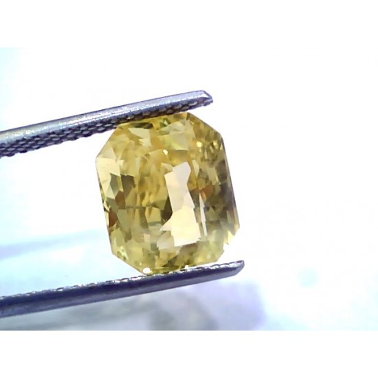 6.09 Ct IGI Certified Unheated Untreated Natural Ceylon Yellow Sapphire
