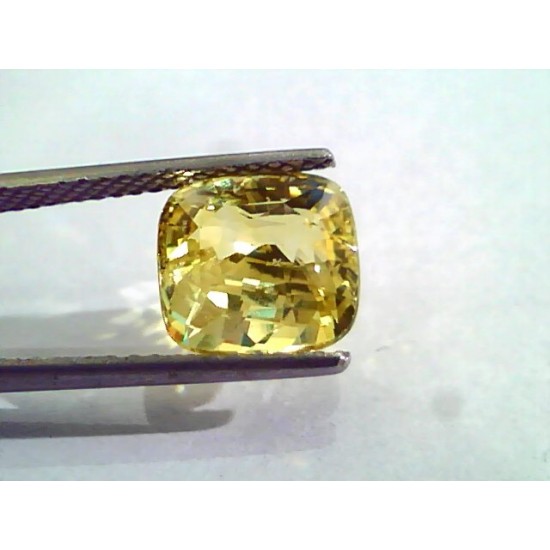 6.11 Ct Unheated Untreated Natural Ceylon Yellow Sapphire Gemstone