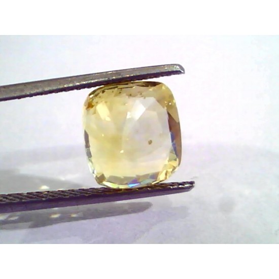 6.11 Ct Unheated Untreated Natural Ceylon Yellow Sapphire Gemstone