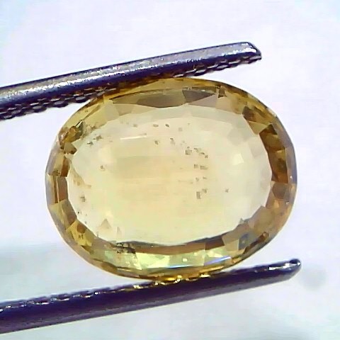 6.13 Ct IGI Certified Unheated Untreated Natural Ceylon Yellow Sapphire