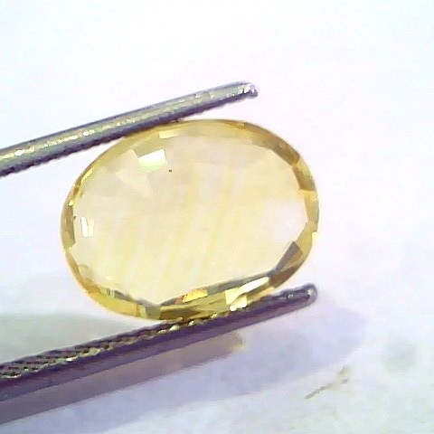 6.16 Ct 10.25 Ratti Unheated Untreated Natural Ceylon Yellow Sapphire