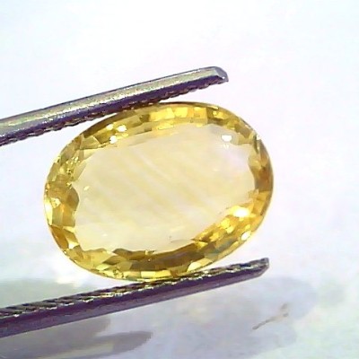 6.16 Ct 10.25 Ratti Unheated Untreated Natural Ceylon Yellow Sapphire