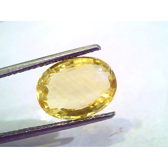 6.16 Ct 10.25 Ratti Unheated Untreated Natural Ceylon Yellow Sapphire