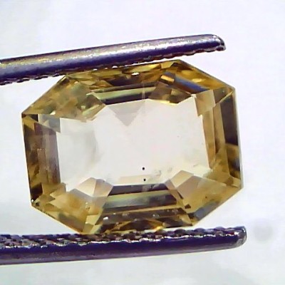 6.31 Ct IGI Certified Unheated Untreated Natural Ceylon Yellow Sapphire