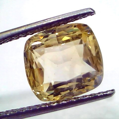 6.38 Ct GII Certified Unheated Untreated Natural Ceylon Yellow Sapphire