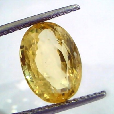 6.38 Ct Unheated Untreated Natural Ceylon Yellow Sapphire AAAAA