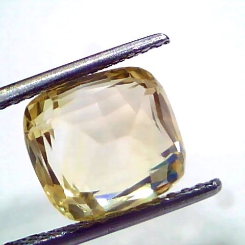 6.38 Ct GII Certified Unheated Untreated Natural Ceylon Yellow Sapphire
