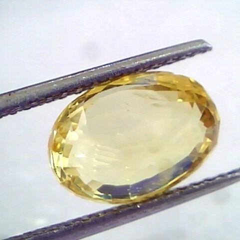 6.38 Ct Unheated Untreated Natural Ceylon Yellow Sapphire AAAAA