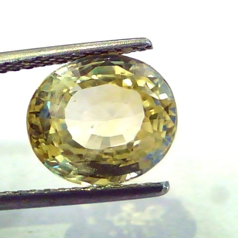6.41 Ct Unheated Untreated Natural Ceylon Yellow Sapphire/Pukhraj AA
