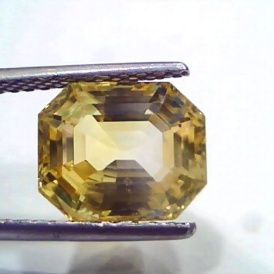 6.51 Ct IGI Certified Unheated Untreated Natural Ceylon Yellow Sapphire AAA