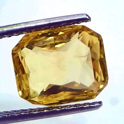 6.51 Ct IGI Certified Unheated Untreated Natural Ceylon Yellow Sapphire AAA
