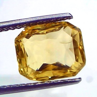6.51 Ct IGI Certified Unheated Untreated Natural Ceylon Yellow Sapphire AAA