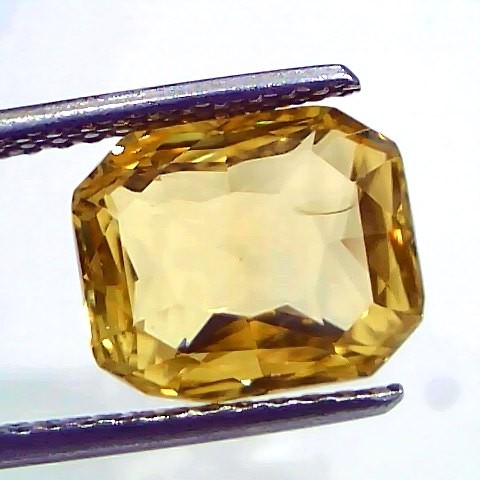 6.51 Ct IGI Certified Unheated Untreated Natural Ceylon Yellow Sapphire AAA