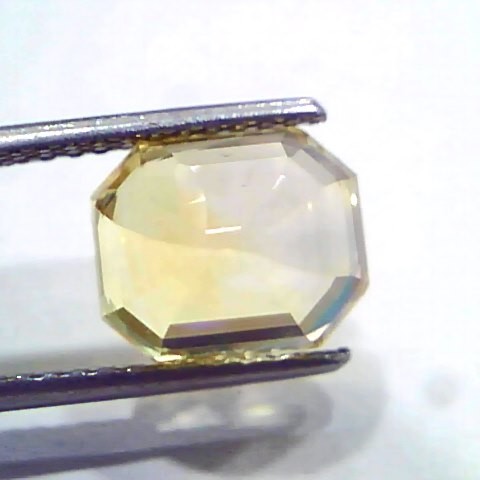 6.51 Ct IGI Certified Unheated Untreated Natural Ceylon Yellow Sapphire AAA