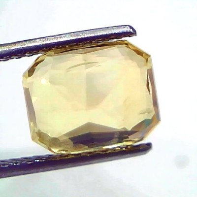 6.56 Ct IGI Certified Unheated Untreated Natural Ceylon Yellow Sapphire AAA