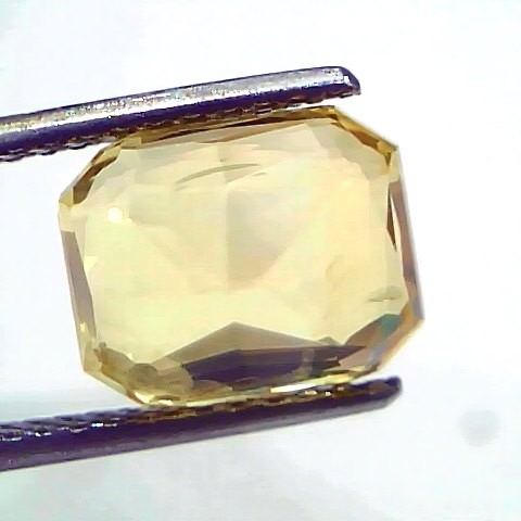 6.56 Ct IGI Certified Unheated Untreated Natural Ceylon Yellow Sapphire AAA
