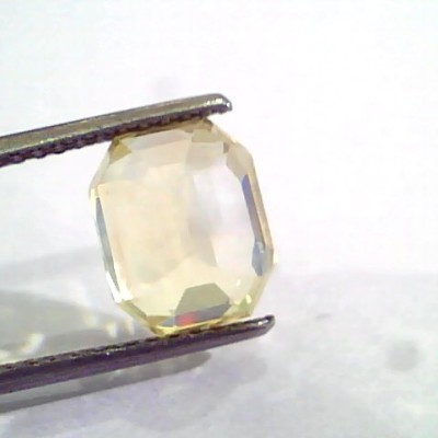 6.57 Ct Unheated Untreated Natural Ceylon Yellow Sapphire Gemstone