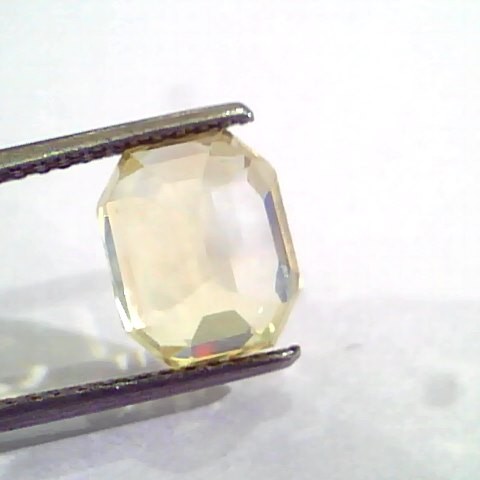 6.57 Ct Unheated Untreated Natural Ceylon Yellow Sapphire Gemstone