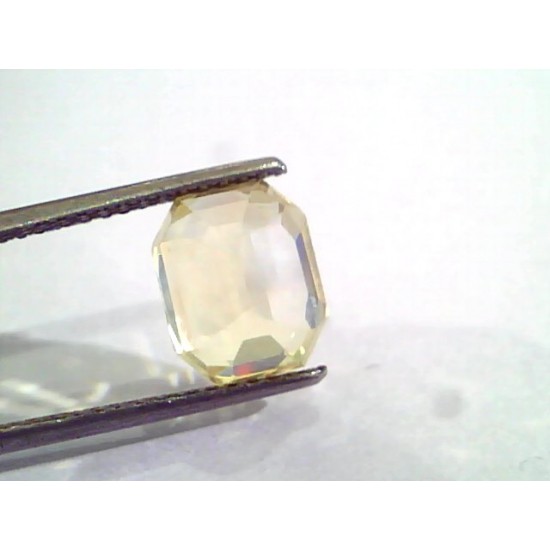6.57 Ct Unheated Untreated Natural Ceylon Yellow Sapphire Gemstone