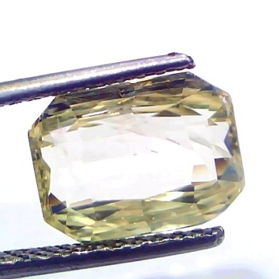6.56 Ct GII Certified Unheated Untreated Natural Ceylon Yellow Sapphire