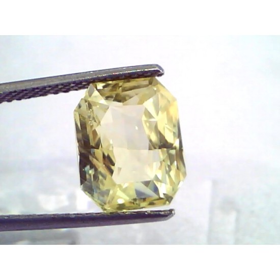 6.71 Ct IGI Certified Unheated Untreated Natural Ceylon Yellow Sapphire