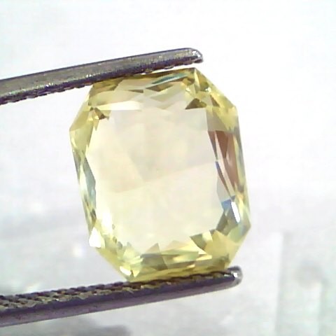6.71 Ct IGI Certified Unheated Untreated Natural Ceylon Yellow Sapphire