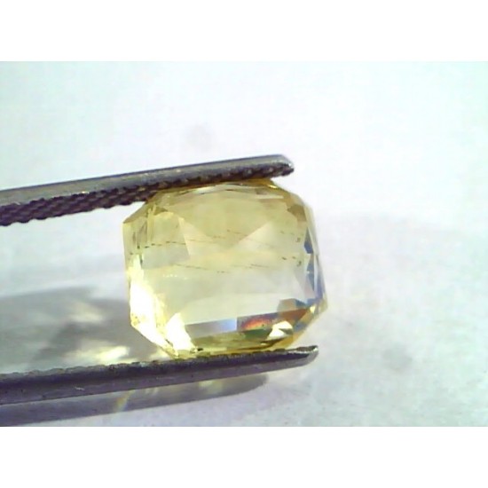 6.77 Ct IGI Certified Unheated Untreated Natural Ceylon Yellow Sapphire