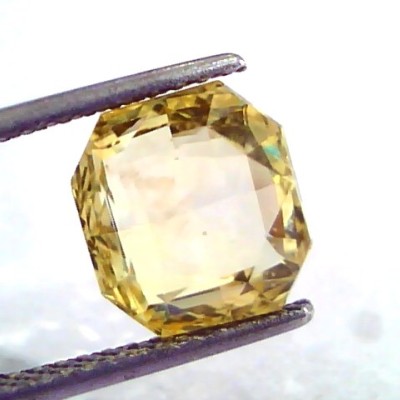 6.81 Ct IGI Certified Unheated Untreated Natural Ceylon Yellow Sapphire