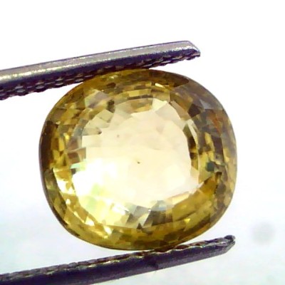 6.85 Ct Unheated Untreted Natural Ceylon Yellow Sapphire Pukhraj AAA