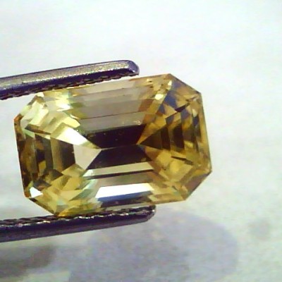 6.89 Ct IGI Certified Unheated Natural Ceylon Yellow Sapphire AAAAA