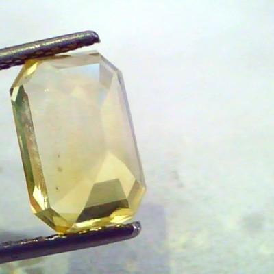 6.89 Ct IGI Certified Unheated Natural Ceylon Yellow Sapphire AAAAA