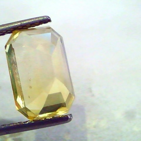 6.89 Ct IGI Certified Unheated Natural Ceylon Yellow Sapphire AAAAA
