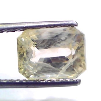 7.07 Ct Certified Unheated Untreated Natural Ceylon Yellow Sapphire