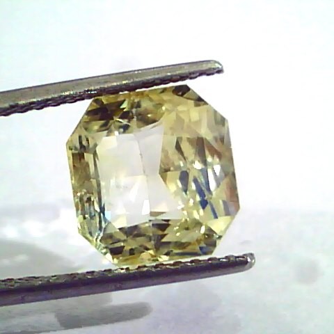7.10 Ct Unheated Untreated Natural Ceylon Yellow Sapphire Gemstone