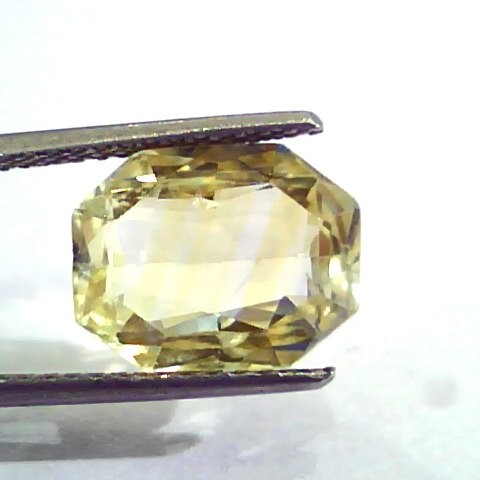 7.13 Ct Unheated Untreated Natural Ceylon Yellow Sapphire Gemstone