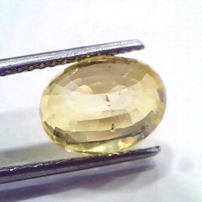 7.13 Ct IGI Certified Unheated Untreated Natural Ceylon Yellow Sapphire AAA