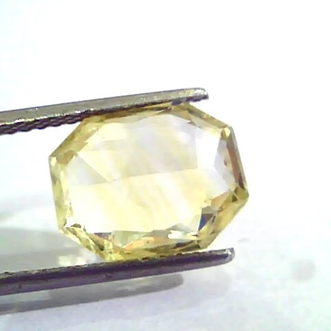 7.13 Ct Unheated Untreated Natural Ceylon Yellow Sapphire Gemstone