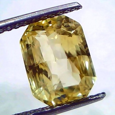 7.17 Ct IGI Certified Unheated Untreated Natural Ceylon Yellow Sapphire