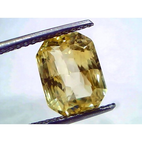 7.17 Ct IGI Certified Unheated Untreated Natural Ceylon Yellow Sapphire