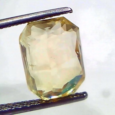 7.17 Ct IGI Certified Unheated Untreated Natural Ceylon Yellow Sapphire