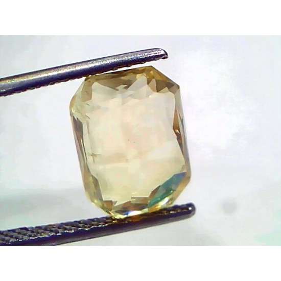 7.17 Ct IGI Certified Unheated Untreated Natural Ceylon Yellow Sapphire