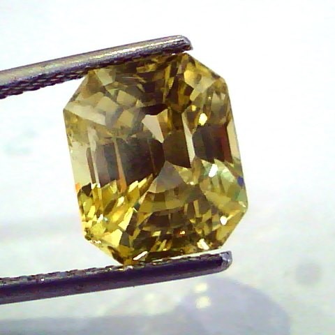 7.68 Ct Certified Unheated Untreated Natural Ceylon Yellow Sapphire
