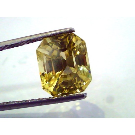 7.68 Ct Certified Unheated Untreated Natural Ceylon Yellow Sapphire