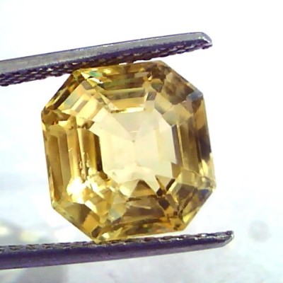 7.77 Ct IGI Certified Unheated Untreated Natural Ceylon Yellow Sapphire
