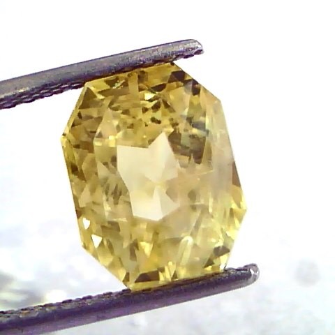 7.77 Ct IGI Certified Unheated Untreated Natural Ceylon Yellow Sapphire