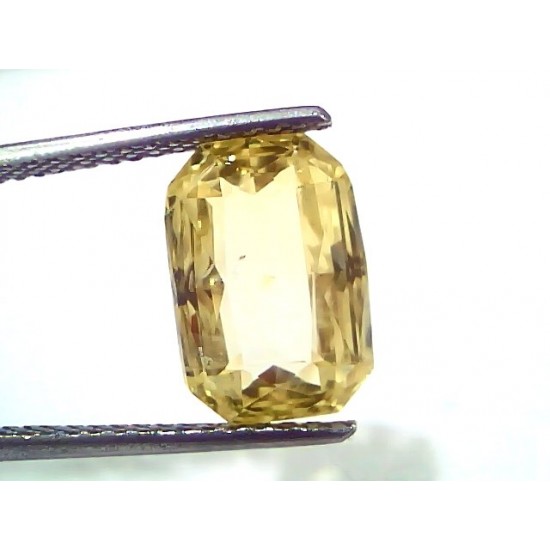 8.03 Ct IGI Certified Unheated Untreated Natural Ceylon Yellow Sapphire AAA